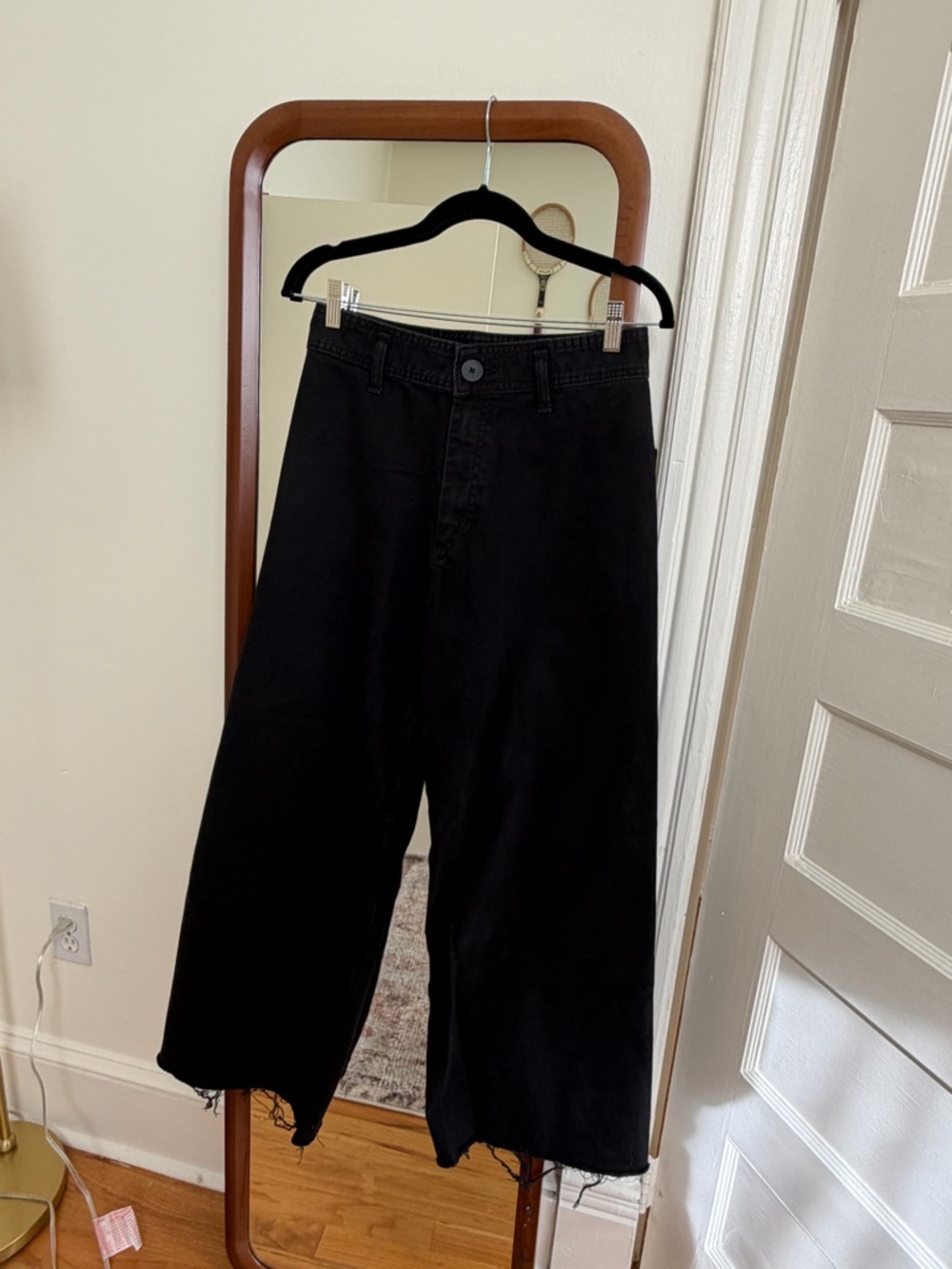 Zara Wide-Leg Marine Black Jeans 8 - Picture 2 of 8